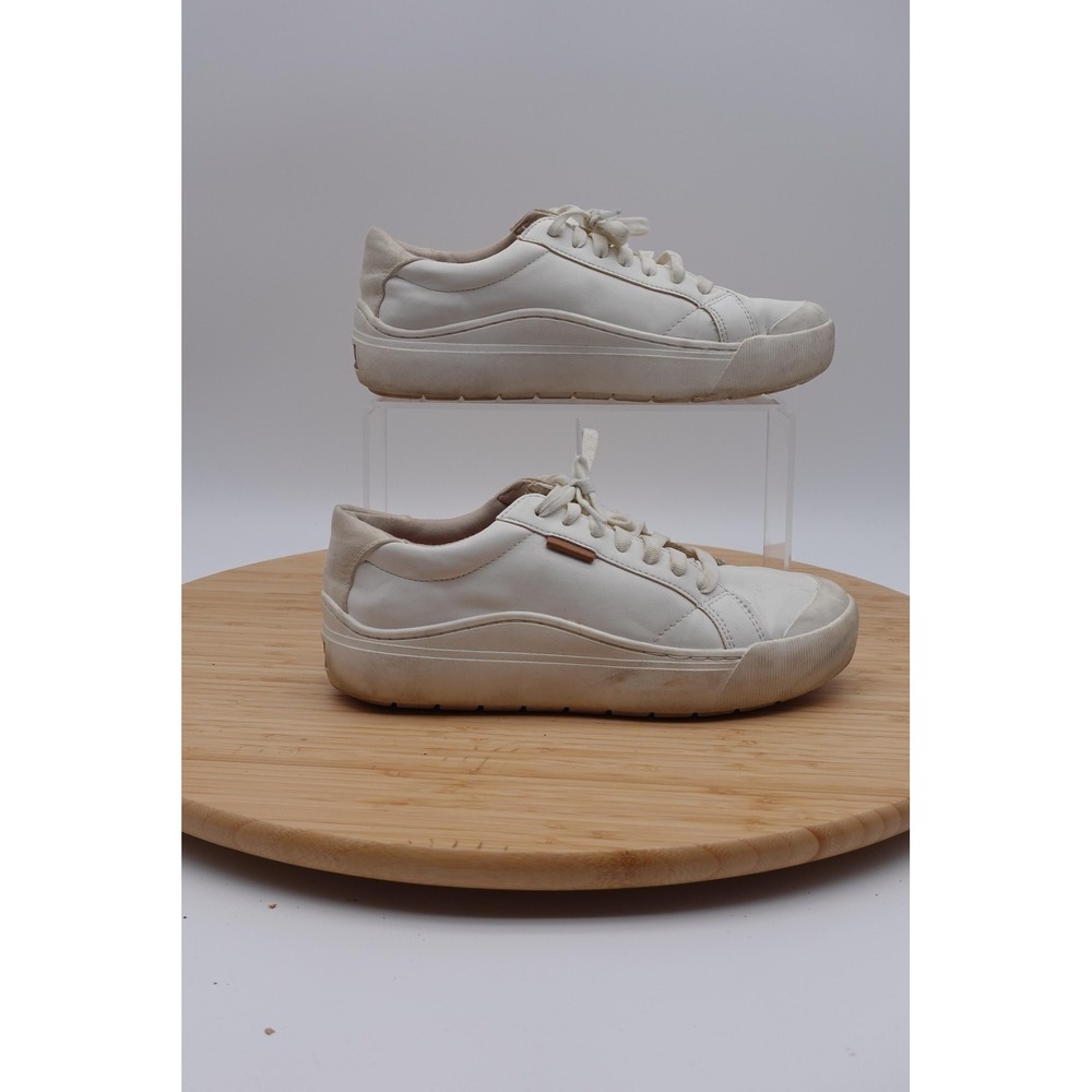 Dr. Scholl's Shoes Womens Size 7.5 38 White Leather Lace Up Sneakers Casual